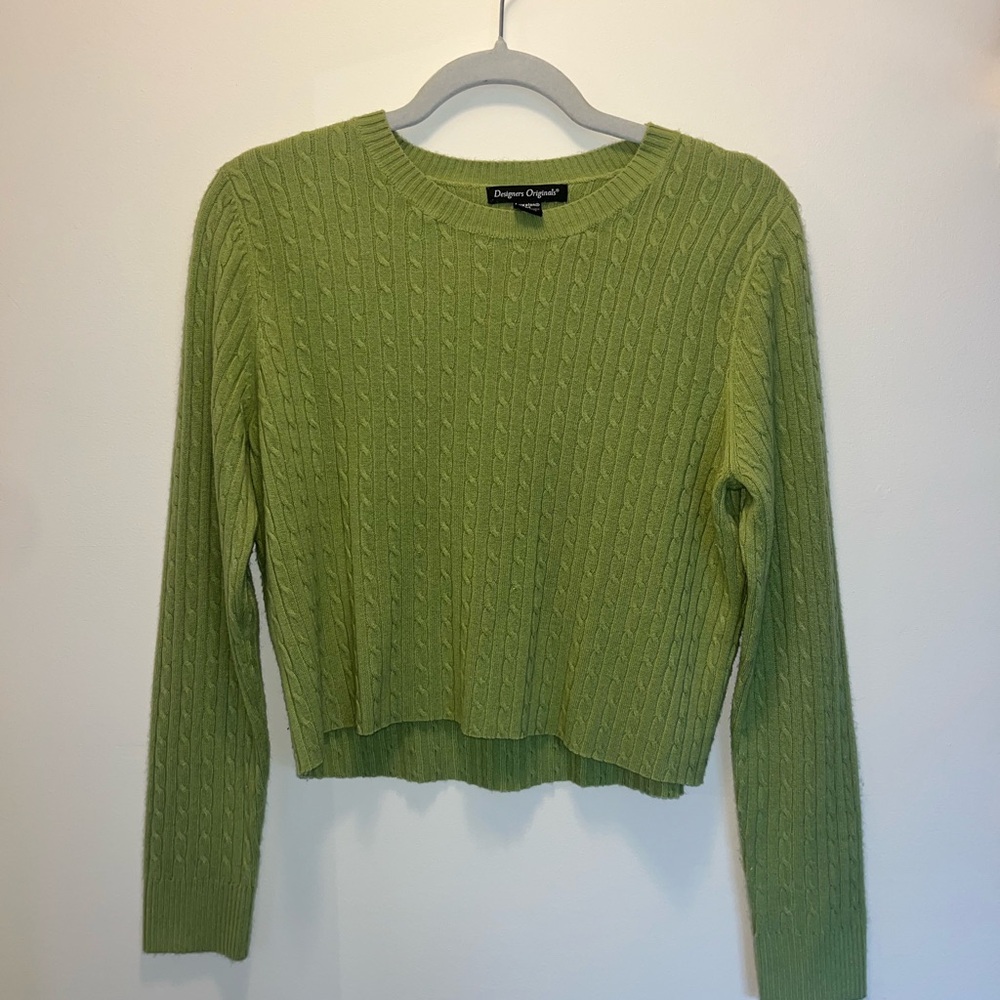 Designers Originals Olive Cable Knit Sweater
